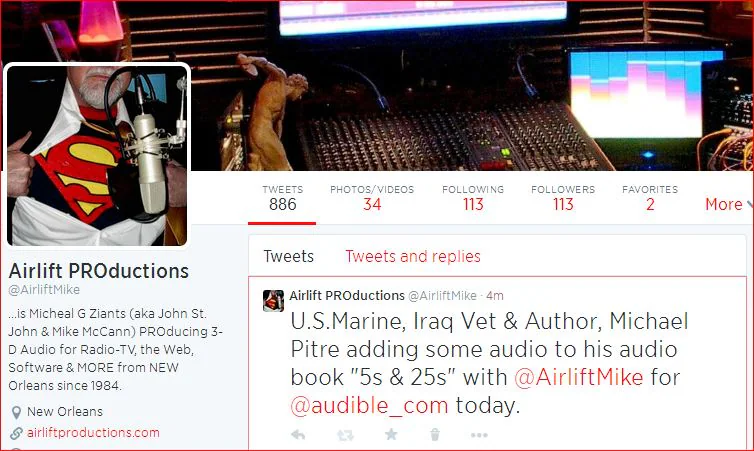 AirliftProductionsRecordsAudioBookTracksWithMarineVet-AuthorMichaelPitre