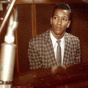 A young Allen Toussaint, back in the day, recording with Cosimo Matassa at J & M Studios, NOLA