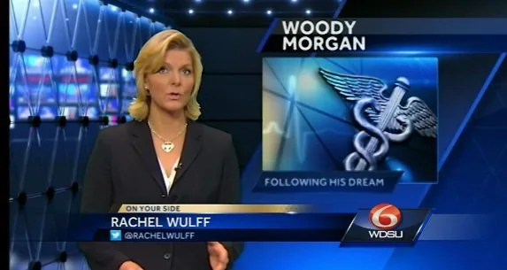 Rachel Wulff on-set at WDSU-TV