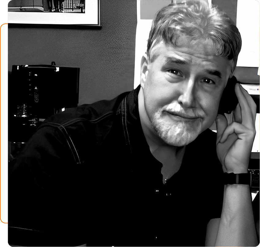 Micheal Ziants, Airlift Productions founder, in his recording studio